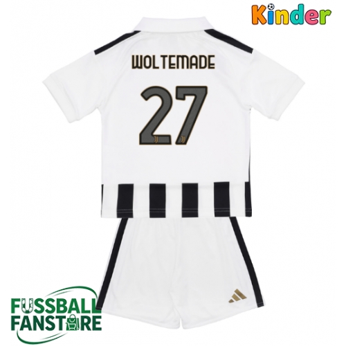 Juventus Nick Woltemade #27 Replik Heimtrikot Kinder 2026-27 Kurzarm (+ Kurze Hosen)
